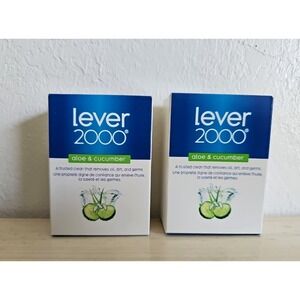 Lever 2000 Aloe & Cucumber 3.75 oz 2 Bars New and Unopened